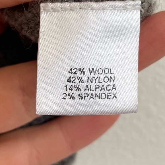 Michelle Mason Grey Alpaca Wool Blend cowl Sweater off shoulder knit minimalist - Picture 8 of 9